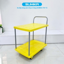 Xe đẩy hàng sàn nhựa SUMIKA 170-T2 ( 2 tầng)